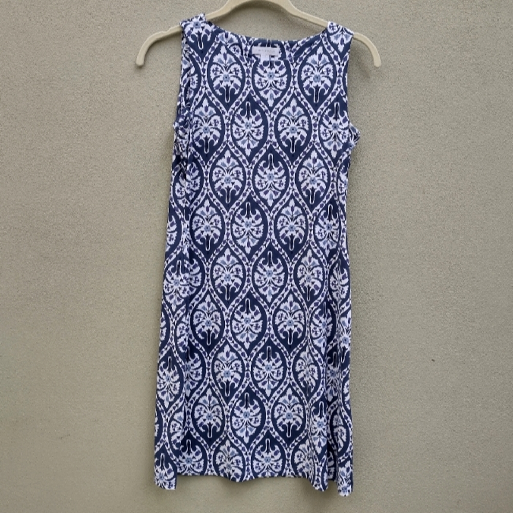 Charter Club Pattern Stretchy Sleeveless Dress in Size Petite Small.